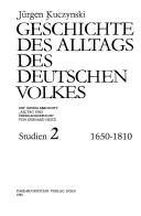 Geschichte des Alltags des deutschen Volkes, 1600-1945
