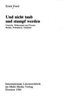 Und nicht taub und stumpf werden