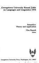 Semantics : theory and application