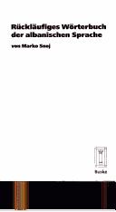 Rückläufiges Wörterbuch der albanischen Sprache