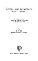 Freedom and democracy, Greek concepts