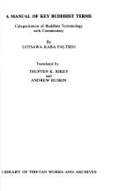 A manual of key Buddhist terms