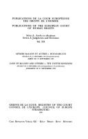 Affaire McCann et autres c. Royaume-Uni : décision du 21 septembre 1994 (dessaisissement), arrêt du 27 septembre 1995 =