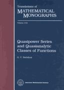 Quasipower series and quasianalytic classes of functions