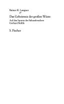 Das Geheimnis der grossen Wüste