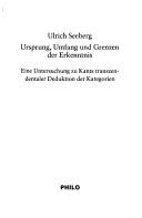 Ursprung, Umfang und Grenzen der Erkenntnis