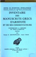Inventaire des manuscrits grecs d'Aristote et de ses commentateurs