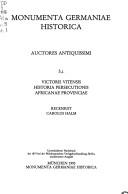 Victoris Vitensis historia persecutionis Africanae provinciae