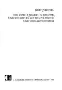 Der soziale Wandel in der ČSSR und sein Reflex auf das politische und Verfassungssystem