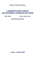 L' archivio Leone Caetani all'Accademia nazionale dei Lincei