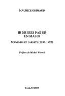 Je ne suis pas né en mai 68