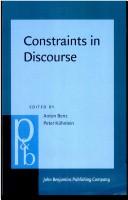 Constraints in discourse