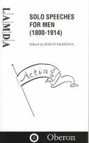 Solo Speeches for Men (1800-1914)