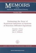 Estimating the error of numerical solutions of systems of reaction-diffusion equations