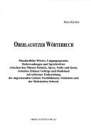 Oberlausitzer Wörterbuch