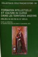 Formation intellectuelle et culture du clergé dans les territoires angevins