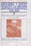 Església i estat durant la Segona República espanyola 1931-1936