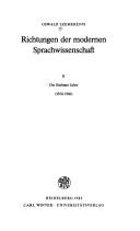 Richtungen der modernen Sprachwissenschaft