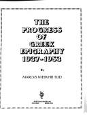The progress of Greek epigraphy