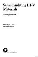 Semi-Insulating III-V Materials, Nottingham, 1980