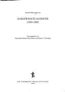 Ausgew ahlte Aufs atze: (1959 - 1989)