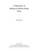 Dictionary of Mediaeval Judaeo-arabic Texts