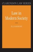 Law in modern society