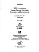 IEEE Symposia on Human Centric Computing Languages and Environments: September 5-7, 2001 Stresa, Italy
