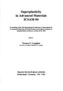 Superplasticity in advanced materials, ICSAM-94