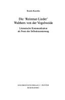 Die "Reinmar-Lieder" Walthers von der Vogelweide