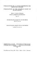 Affaire de Jong, Baljet et van den Brink =