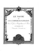Le sacre de l'empereur Napoléon