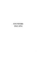 Souvenirs 1843-1854