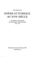 Poésie et éthique au XVIIe siècle