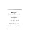 Return of the whole number of persons within the several districts of the United States, according to "An act providing for the second census or enumeration of the inhabitants of the United States," passed February the twenty eighth, one thousand eight hundred