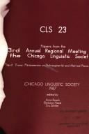 Papers from the 23rd Annual Regional Meeting of the Chicago Linguistic Society