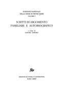 Scritti di argomento familiare e autobiografico