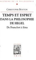 Temps et esprit dans la philosophie de Hegel