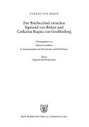 Der Briefwechsel zwischen Sigmund von Birken und Catharina Regina von Greiffenberg
