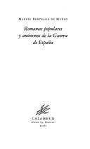 Romances populares y anónimos de la guerra de España