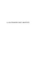 La katharsis chez Aristote