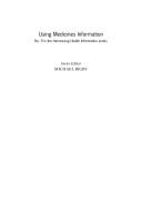 USING MEDICINES INFORMATION; ED. BY CHRISTINE BOND