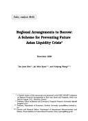 Reg ional arrangements to borrow