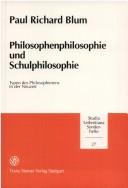 Philosophenphilosophie und Schulphilosophie