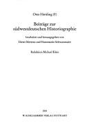Beiträge zur s udwestdeutschen Historiographie