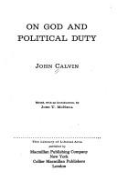 On God and political duty