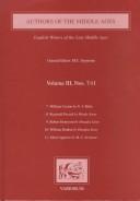 Authors of the Middle Ages: English Writers of the Late Middle Ages