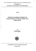Das Motiv der orientalischen Landschaft in der deutschen Dichtung von Klopstocks "Messias" bis zu Goethes "Divan"