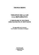 Violence de la loi à la Renaissance