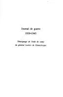Journal de guerre, 1939-1945